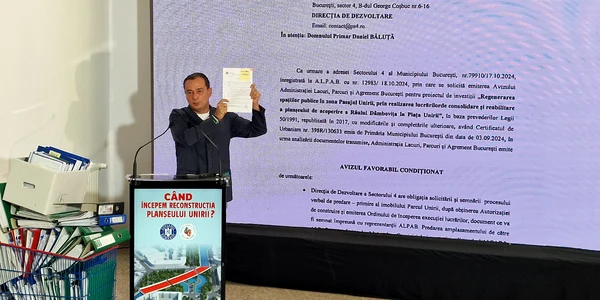 Primarul Sectorului 4, Daniel Băluță  Lucrările de refacere a Planșeului Unirii jpg