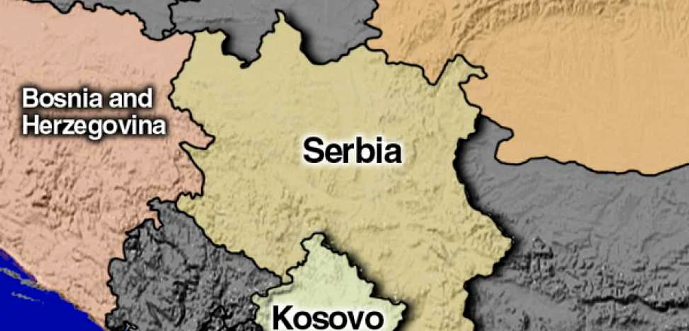 Harta Serbiei, cu Kosovo