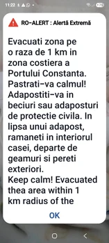 Mesaj Ro -Alert Constanța 