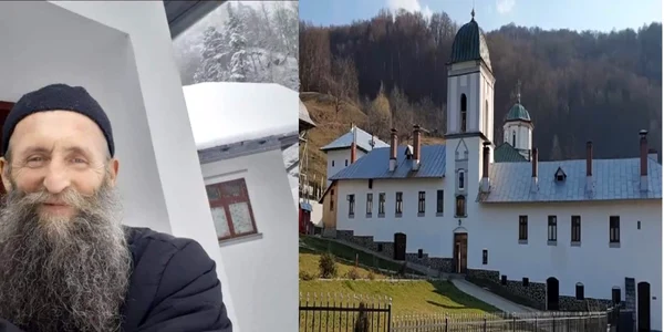 Părintele Duhovnic Daniil Pleşa de la Mănăstirea Frăsinei -Vâlcea mort înainte de Slujba de Înviere Foto colaj
