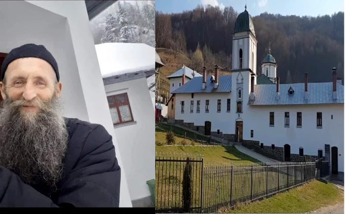 Părintele Duhovnic Daniil Pleşa de la Mănăstirea Frăsinei -Vâlcea mort înainte de Slujba de Înviere Foto colaj