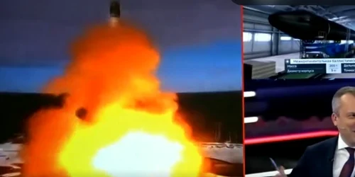 Propaganda rusa despre racheta Sarmat FOTO Twitter