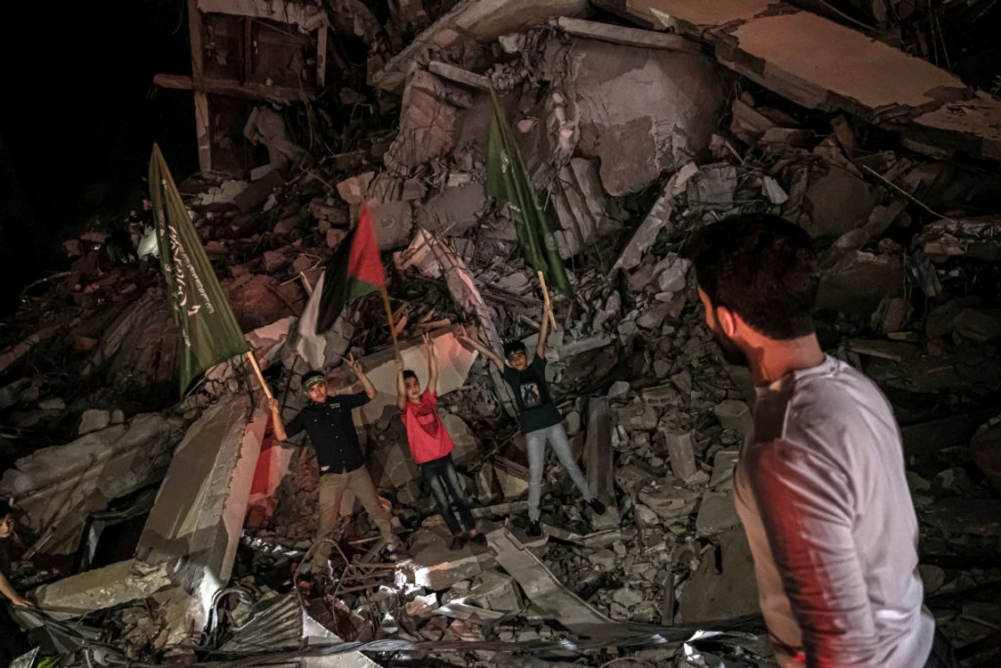 
    Palestinienii au sărbătorit armistițiulFoto: Getty  