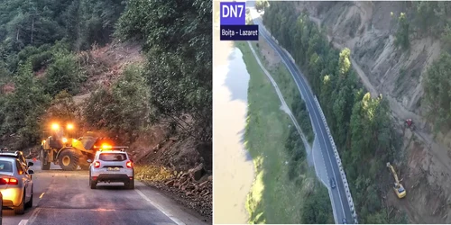 Valea Oltului și pericolul căderilor de bolovani Colaj Cristi Pitulice și CNAIR Facebook
