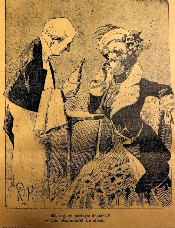 Ilustrații din Furnica: revistă umoristică săptămânală, septembrie/ octombrie 1905, ianuarie 1906 (foto: Casa Filipescu Cesianu)