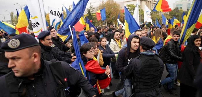 Platforma Unionistă Acţiunea 2012 organizează marşul Luptă pentru Basarabia în Bucureşti sâmbătă 22 octombrie 2016 FOTO Inquam Photos Liviu Florin Albei 