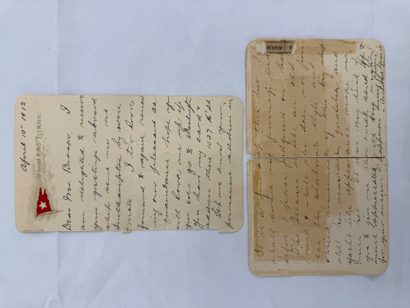 Scrisoarea unui supraviețuitor al Titanicului, vândută la licitație pentru 400.000 de dolari