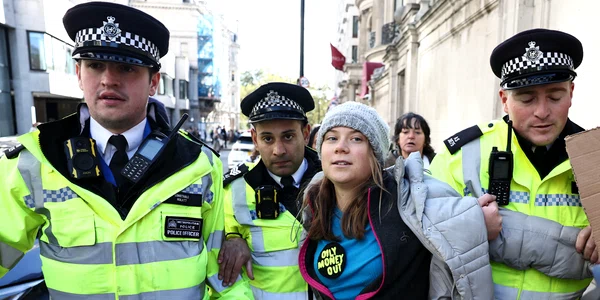 Greta Thunberg retinuta la Londra 17 oct 2023 foto AFP jpg