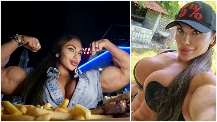 Natalia Kuznețova, cea mai puternică femeie din lume. Foto: colaj/Instagram