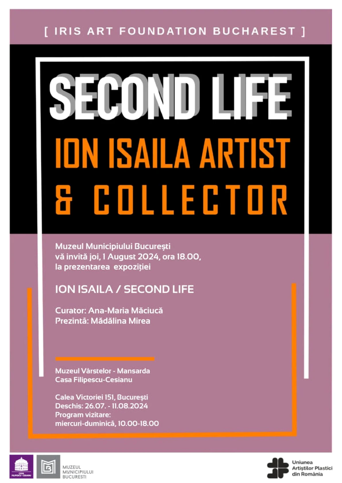 Vernisajul expoziției „Second Life – Ion Isaila Art Collector”, la Casa Filipescu-Cesianu