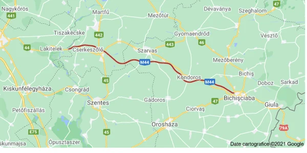 Ungaria intenţionează să extindă drumul expres M44 spre România