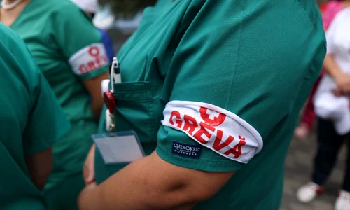 Grevă de avertisment de două ore a personalului de la spitalul de urgență Floreasca organizată de federația Sanitas, în București, 20 iulie 2026 Inquam Photos George Călin (6) jpeg