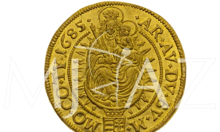 Ducatul emis de împăratul Leopold I în anul 1685, descoperit la Zalău (foto: Muzeul Județean de Istorie și Artă - Zalău)