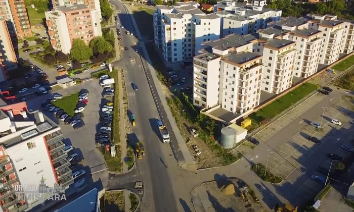 Noul sens giratiul de la intrarea în Timişoara