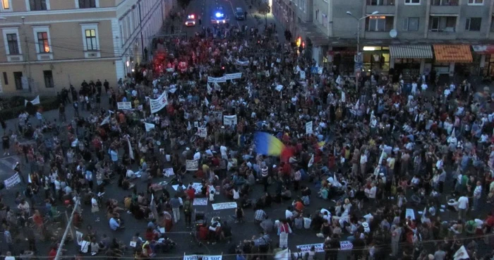 Aproximativ 6.000 de oameni au protesta la Cluj, pe 8 septembrie FOTO: Florina Pop