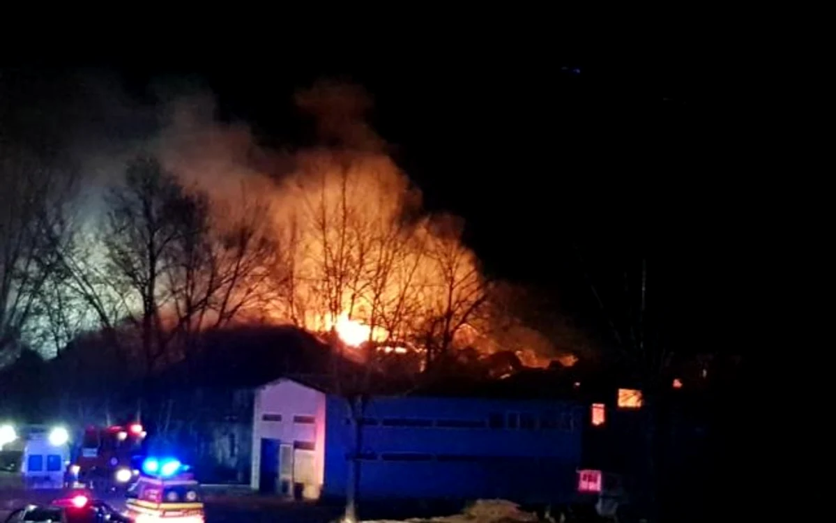 Incendiu devastator la Podul 4 FOTO ISU Călăraşi