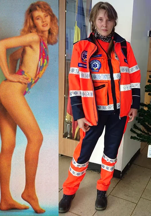 Gabi Szilagi, în 1992, în reclama la celebrele dresuri. Acum este în prima linie, în lupta cu pandemia de coronavirus