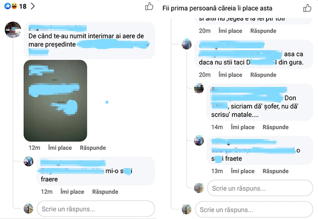 Mesajele jignitoare tpostate de fostul militar pe Facebook FOTO PoliţiaLocalăîrlad