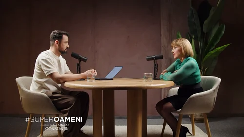 Marina Almășan la podcastul lui Alexandru Constantin. FOTO: captură de ecran