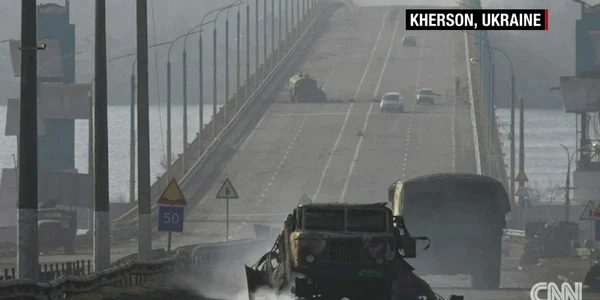 Podul Cherson FOTO Captură CNN