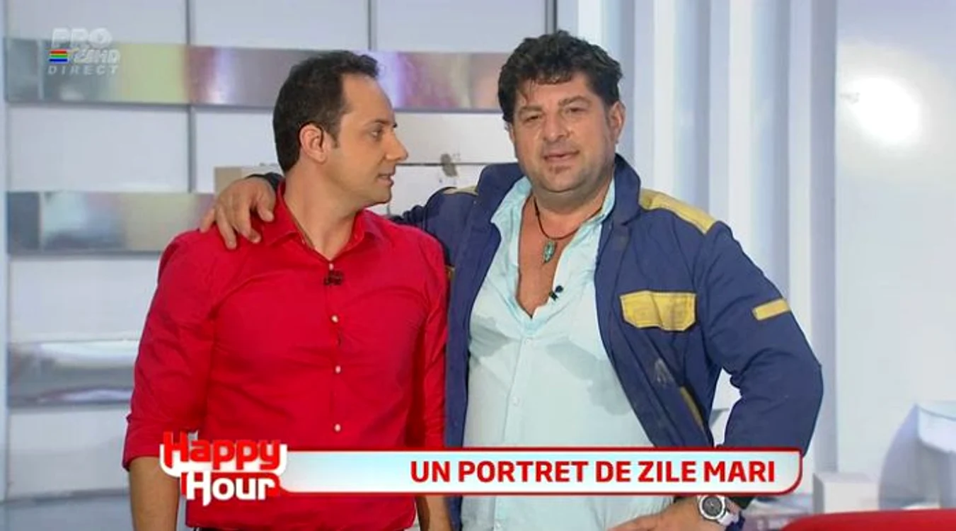 La finalul emisiunii, cântăreţul era transpirat tot, iar cămaşa lui era compromisă (captură: PRO TV)