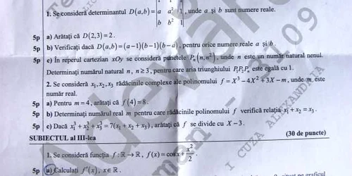 bacalaureat matematica