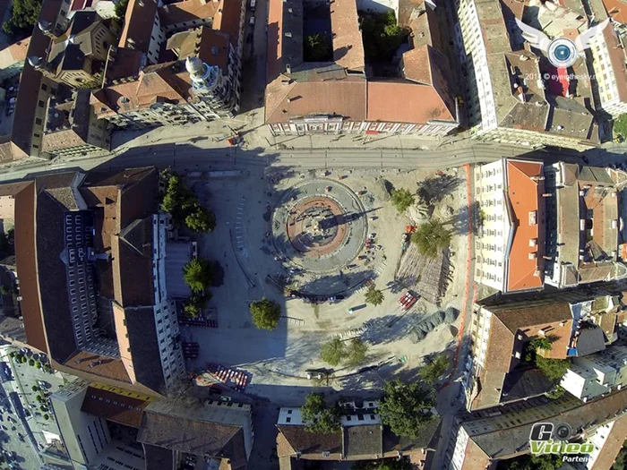 Piaţa Libertăţii din Timişoara Foto eyeinthesky.ro