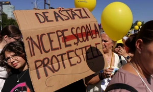 Protest educație - mii de profesori în Piața Victoriei FOTO Inquam / Octav Ganea 