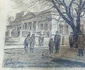 Casa familiei Maiorescu din strada Golescu. Desen de I. Cârdei (foto: Biblioteca Academiei Române)