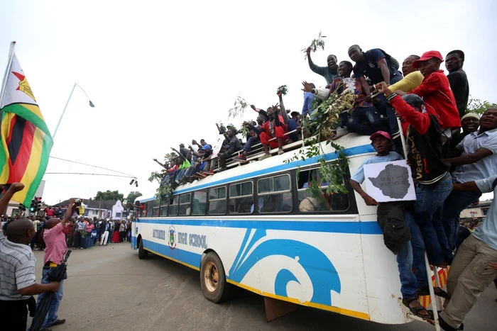 Mars impotriva lui Robert Mugabe la Harare FOTO EPA/ EFE