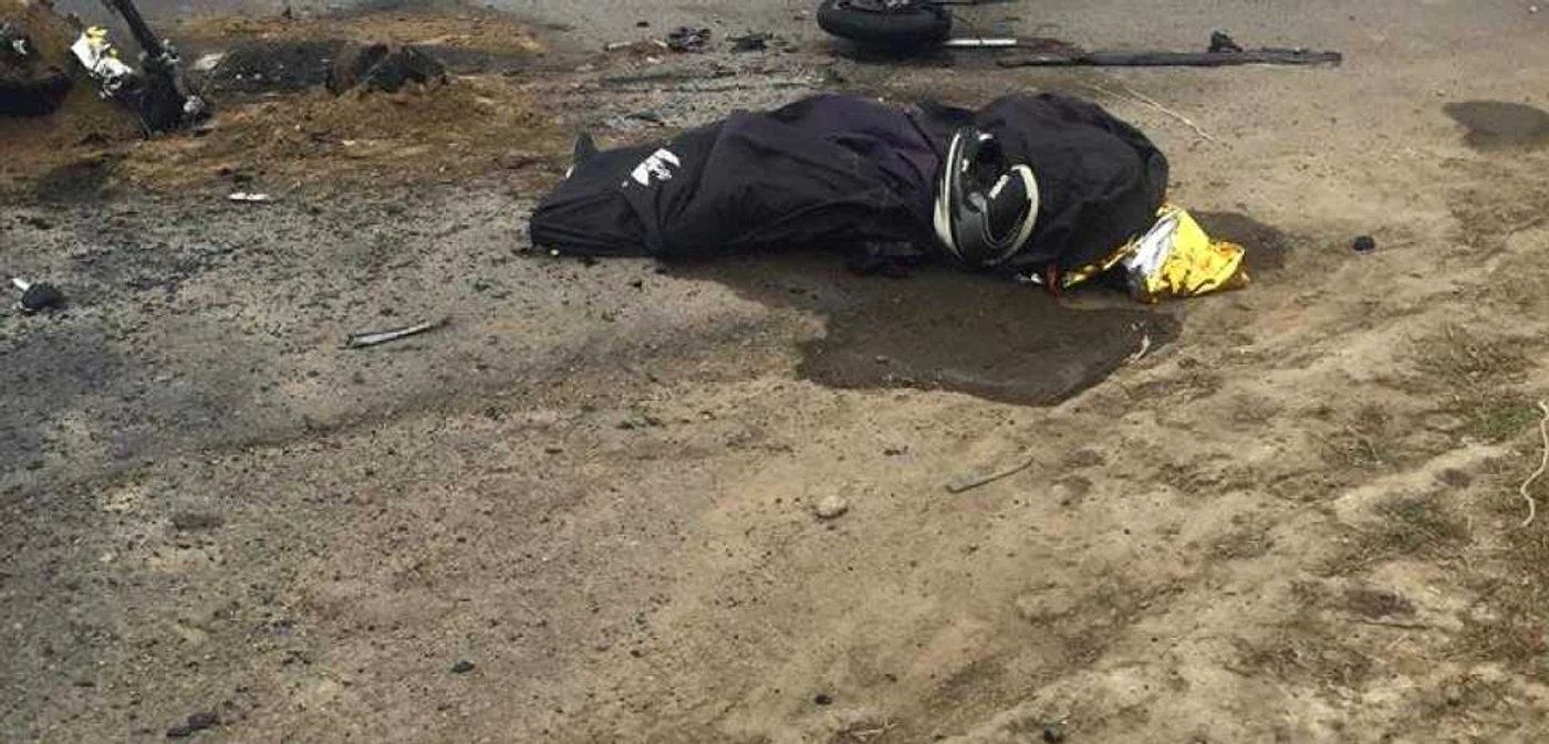 Imagine de la locul accidentului FOTO Amator