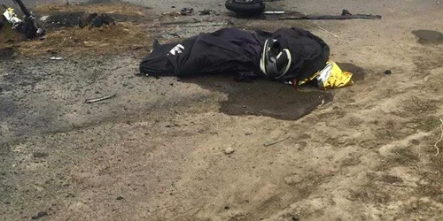 motociclist dupa accident ghidigeni