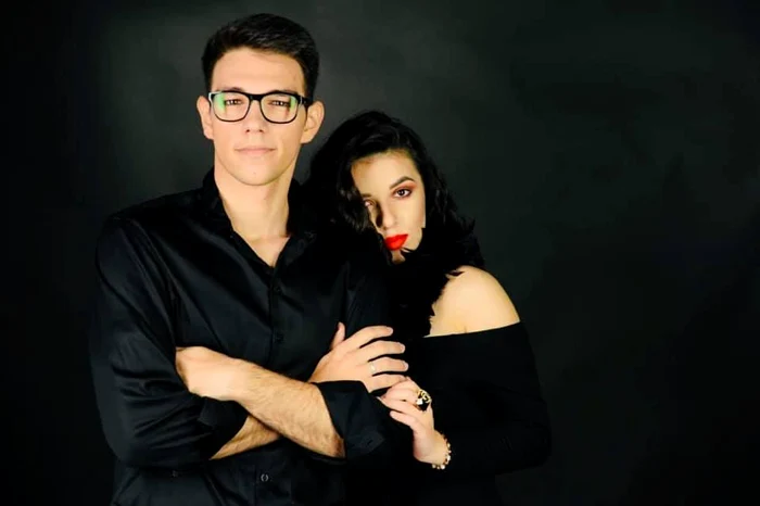 Gloria Barabancea cu fratele ei