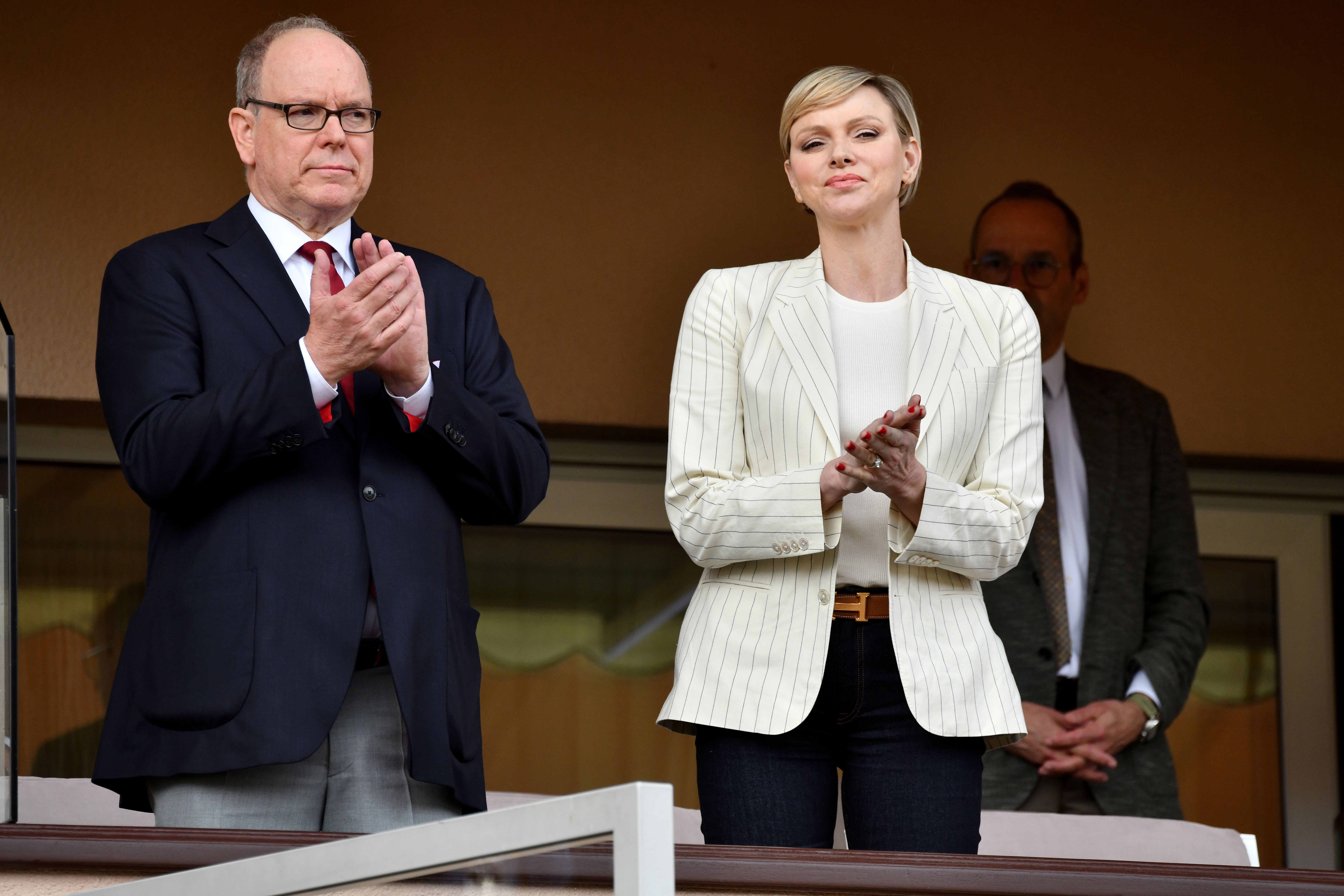 Prințul Albert de Monaco și Prințesa Charlene de Monaco la campionatul de rugby GettyImages 2147962367 jpg