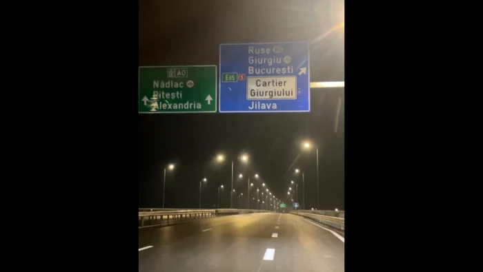 Tronsonul din Autostrada de Centura Sud, iluminat