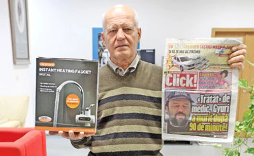 Ioan Stoiciu a câştigat un robinet electric
