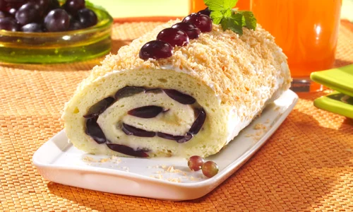 Lemon Roulade with Grapes jpeg