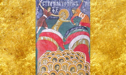 calendar ortodox 2021 19 august sfantul andrei stratilat si credinciosii sai soldati 2593 la numar fresca la manastirea sucevita jpeg
