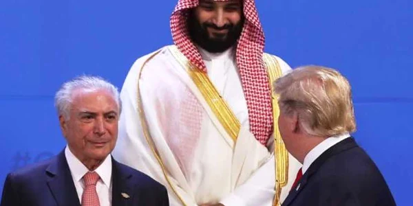 Mohammed bin Salman discutand in marja G20 cu Donald Trump FOTO EPA-EFE