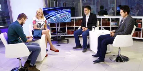 Irina Scarlat - Vlad Dinescu şi Lucian Dobrotă la Adevarul Live FOTO David Muntean