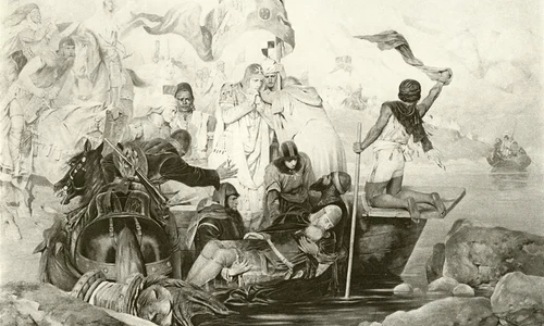 English School   Death of Barbarossa (gravure)   (MeisterDrucke 470696) jpg