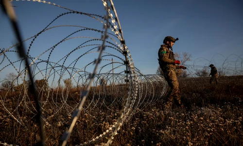 Soldați ucraineni pe frontul din Donețk FOTO PROFIMEDIA