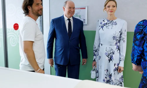 Charlene a îmbrăcat o ținută baby blue, Foto Palatul Princiar 8 jpg