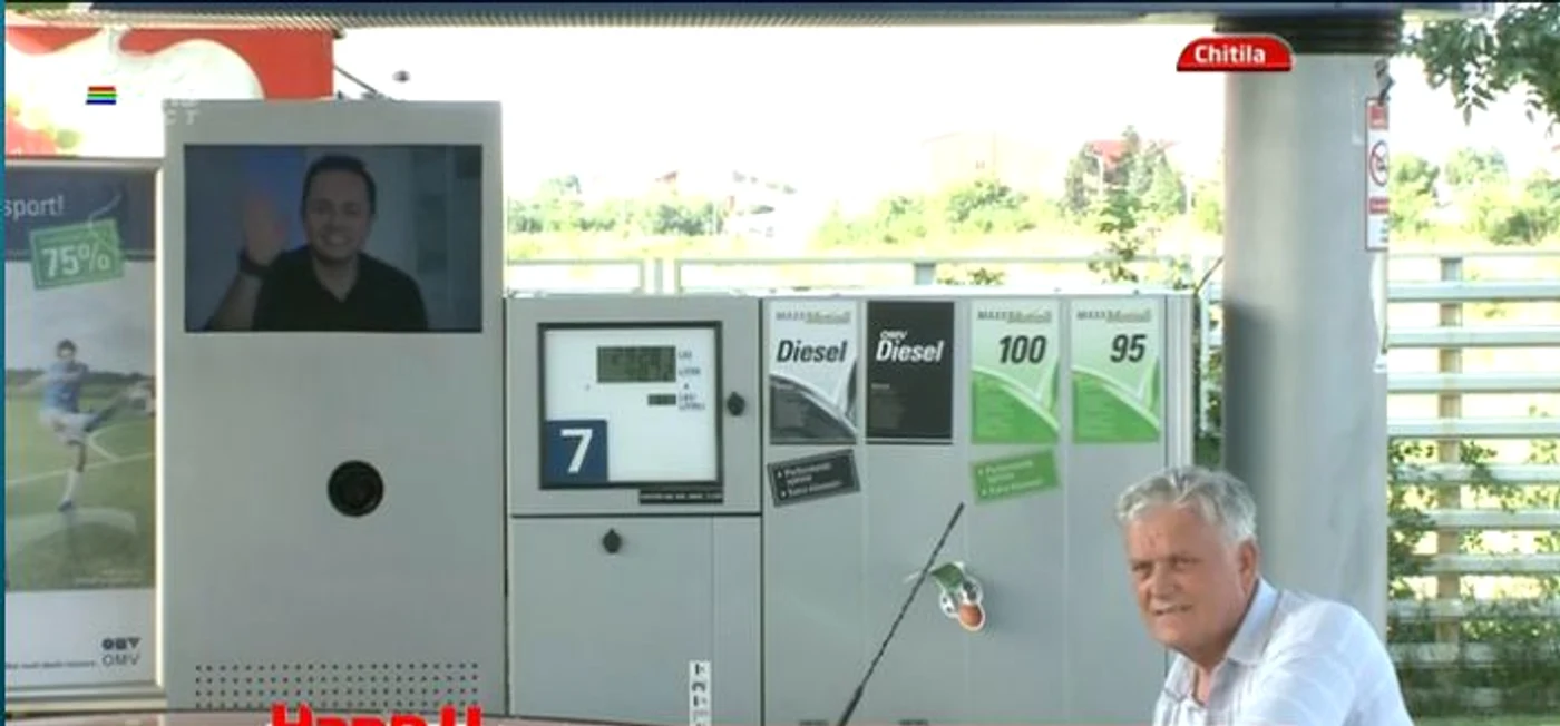 Primul client al benzinăriei l-a ignorat total pe Măruţă (captură: PRO TV)
