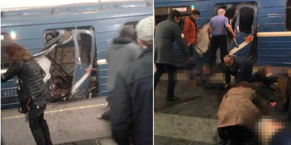 Colaj Explozie Sankt Petersburg 