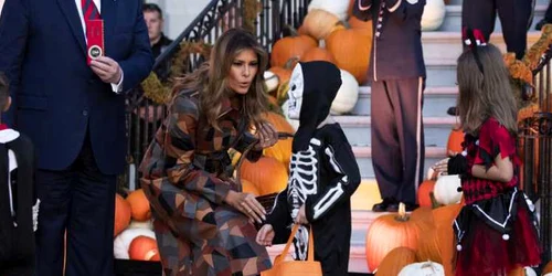 Donald Trump Melania Trump Casa Alba Halloween FOTO EPA-EFE / Michael Reynolds