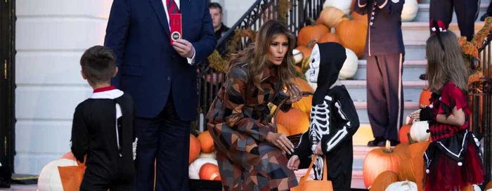 Donald Trump Melania Trump Casa Alba Halloween FOTO EPA-EFE / Michael  Reynolds