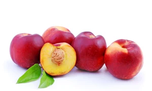 fresh nectarines on white background jpeg