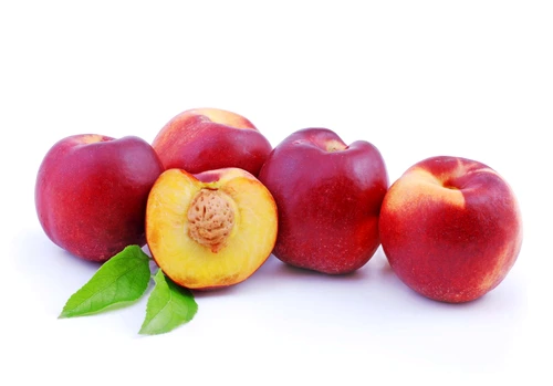 fresh nectarines on white background jpeg