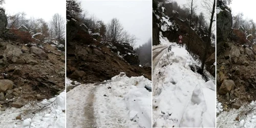 Stânci peste drumul care face legătura între trei lăcaşuri de cult - monumente istorice în Vâlcea în parcul naţional Buila Vânturariţa Foto Adevărul 2